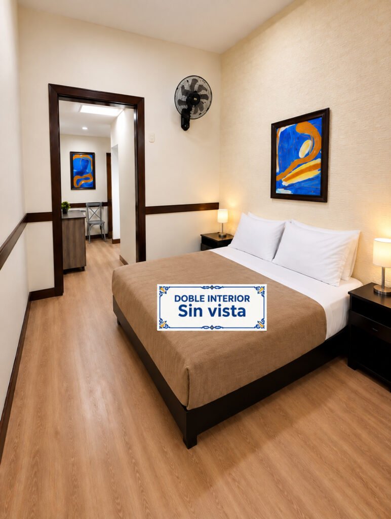 Habitación doble interna (sin vista) en el Hospedaje Camino Real, Salento