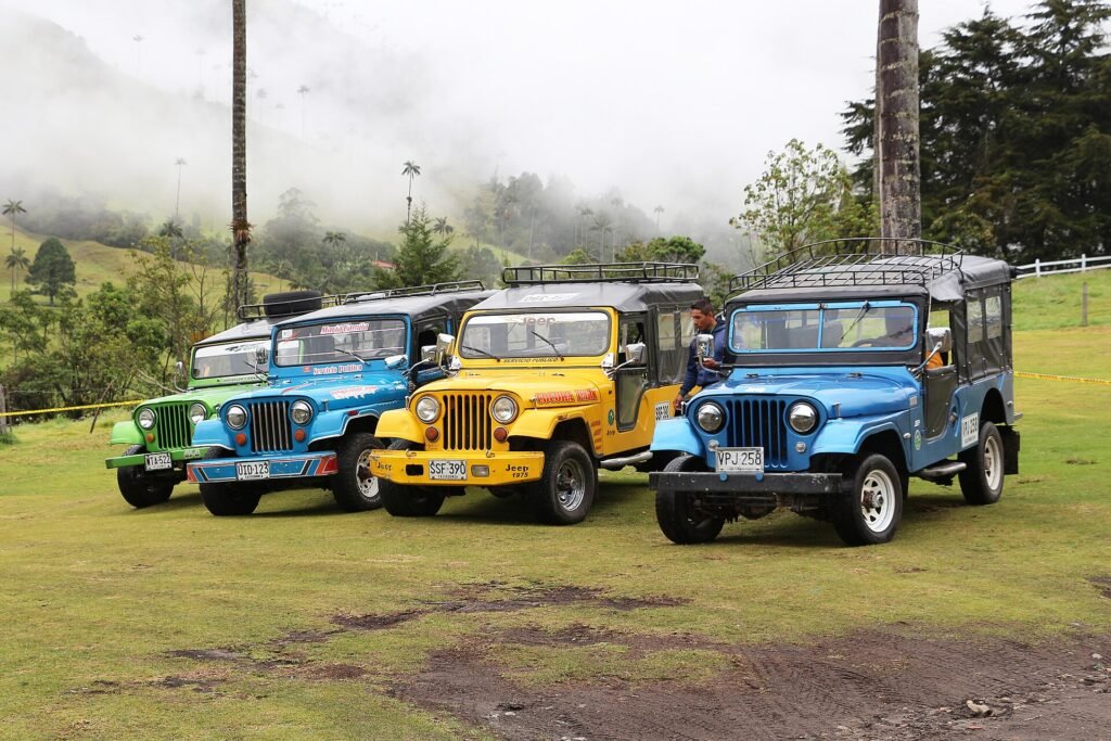 Jeeps Willys en el Valle de Cocora, Salento